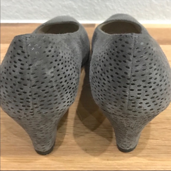 Salvatore Ferragamo Gray Suede Pumps - Picture 2 of 8